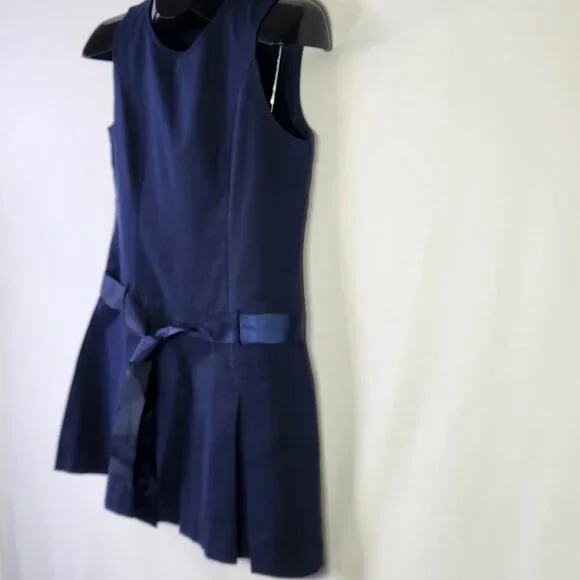 NWT The Children’s Place Navy Blue Jumper Dress w/ Pleated Skirt – Size 14 Plus - Picture 5 of 11